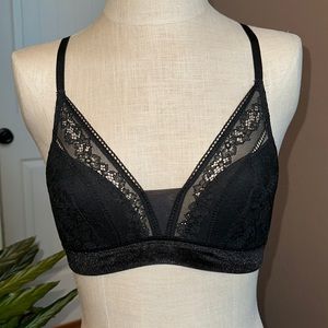 Lacy black bra